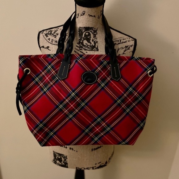 Dooney & Bourke Handbags - Dooney & Bourke Red Tartan Tote